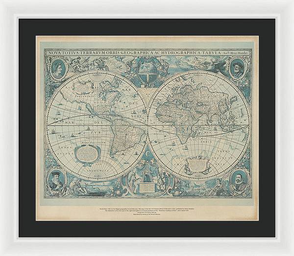 Mercator's Atlas French edition 1633 - Framed Print - vrmediadecor.vrmedia.com.au