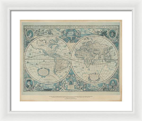 Mercator's Atlas French edition 1633 - Framed Print - vrmediadecor.vrmedia.com.au