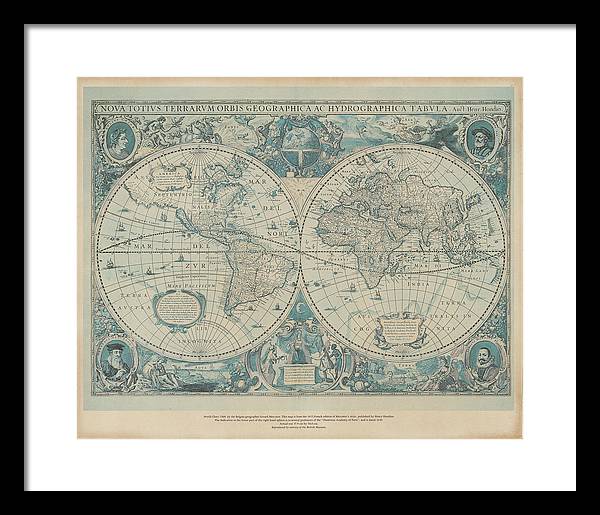 Mercator's Atlas French edition 1633 - Framed Print - vrmediadecor.vrmedia.com.au