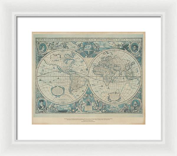 Mercator's Atlas French edition 1633 - Framed Print - vrmediadecor.vrmedia.com.au