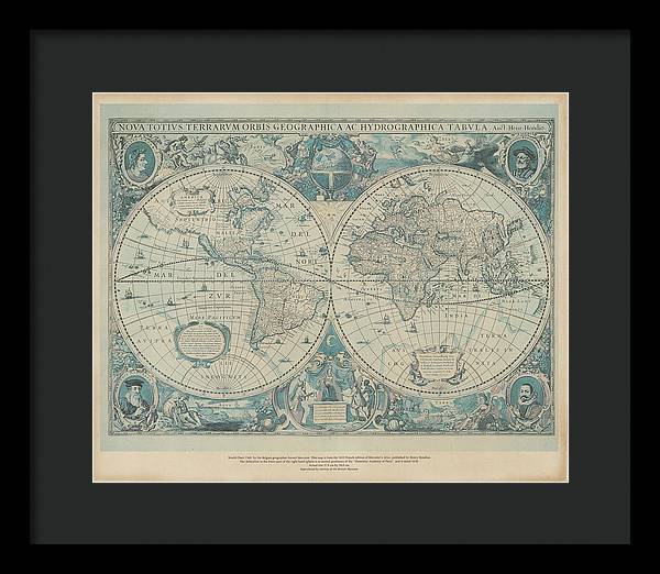 Mercator's Atlas French edition 1633 - Framed Print - vrmediadecor.vrmedia.com.au