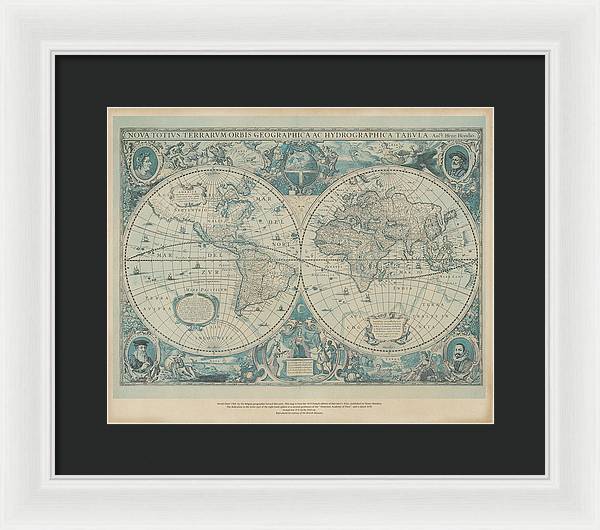 Mercator's Atlas French edition 1633 - Framed Print - vrmediadecor.vrmedia.com.au