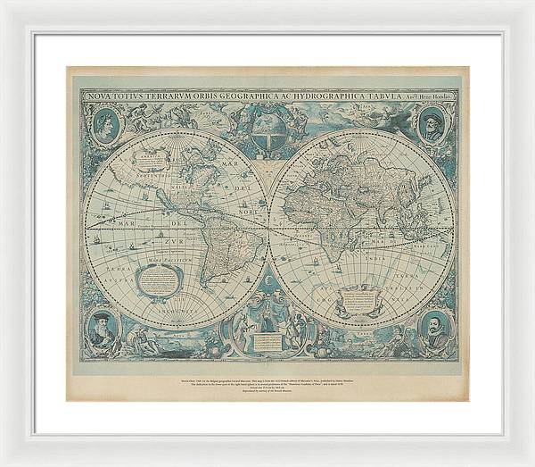 Mercator's Atlas French edition 1633 - Framed Print - vrmediadecor.vrmedia.com.au