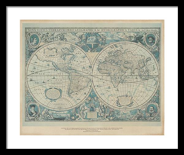 Mercator's Atlas French edition 1633 - Framed Print - vrmediadecor.vrmedia.com.au
