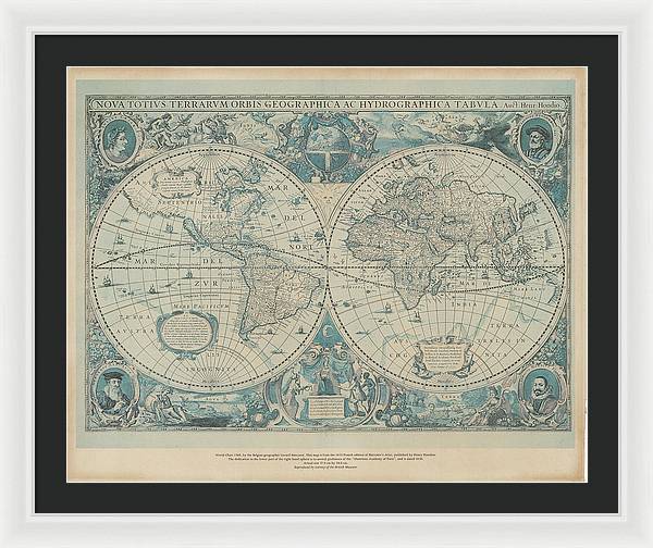 Mercator's Atlas French edition 1633 - Framed Print - vrmediadecor.vrmedia.com.au