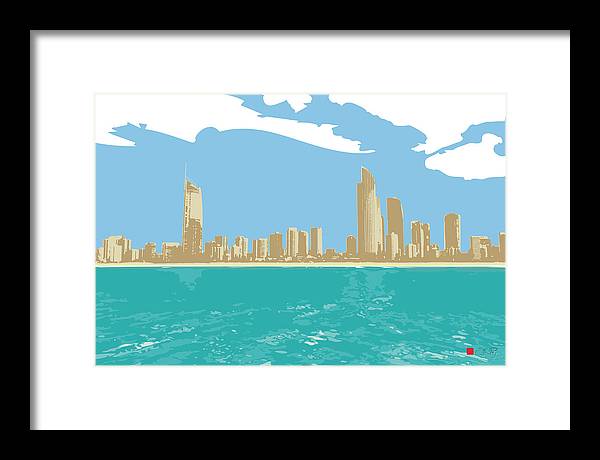 Surfers Paradise Skyline - Framed Print - vrmediadecor.vrmedia.com.au