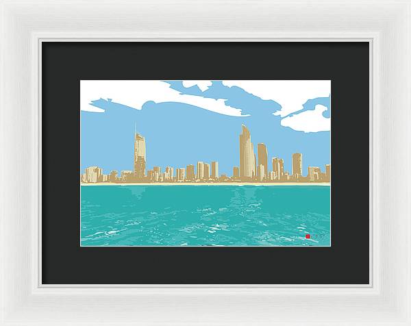 Surfers Paradise Skyline - Framed Print - vrmediadecor.vrmedia.com.au