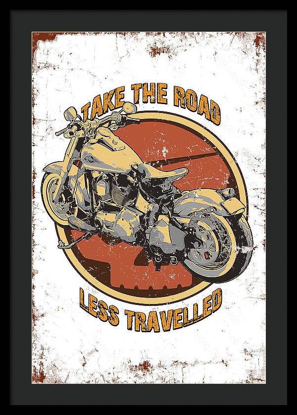 Take the road less traveled - Framed Print - vrmediadecor.vrmedia.com.au