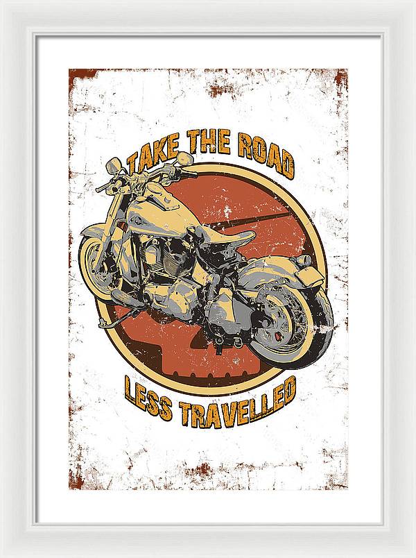 Take the road less traveled - Framed Print - vrmediadecor.vrmedia.com.au