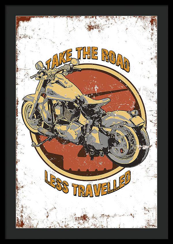 Take the road less traveled - Framed Print - vrmediadecor.vrmedia.com.au