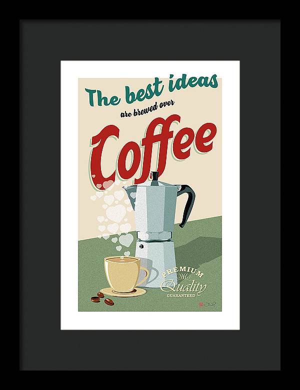 The best ideas are brewed over coffee - Framed Print - vrmediadecor.vrmedia.com.au