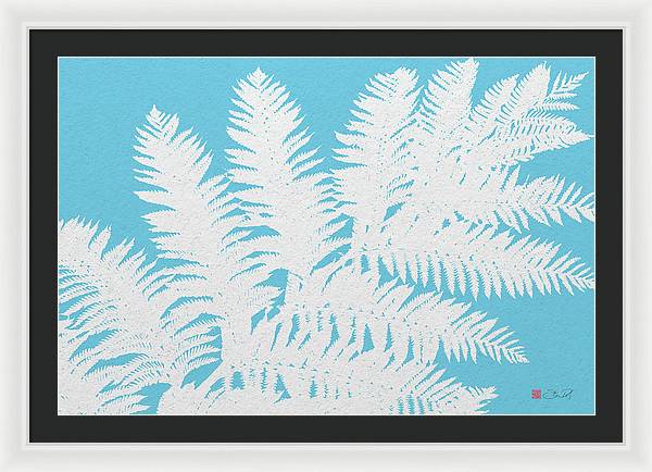Tree Fern Blue - Framed Print - vrmediadecor.vrmedia.com.au