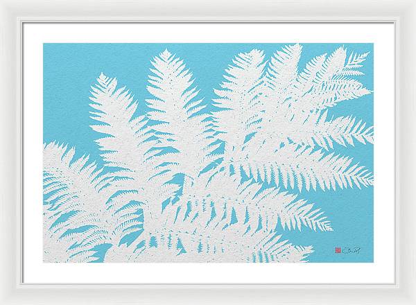 Tree Fern Blue - Framed Print - vrmediadecor.vrmedia.com.au