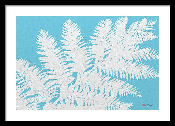 Tree Fern Blue - Framed Print - vrmediadecor.vrmedia.com.au