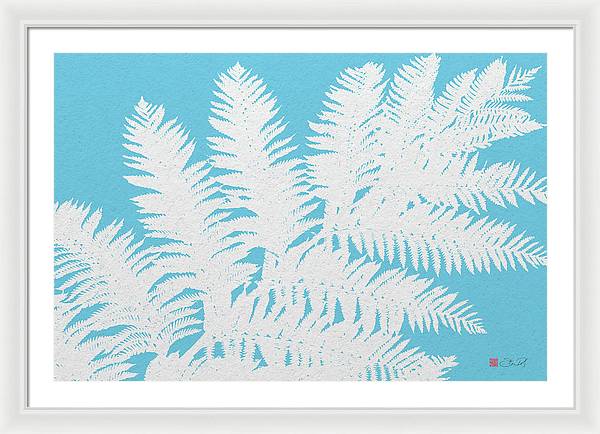 Tree Fern Blue - Framed Print - vrmediadecor.vrmedia.com.au