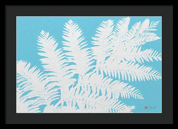Tree Fern Blue - Framed Print - vrmediadecor.vrmedia.com.au