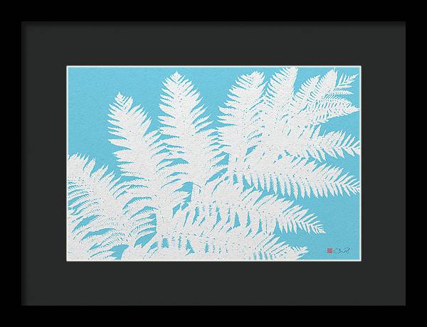 Tree Fern Blue - Framed Print - vrmediadecor.vrmedia.com.au