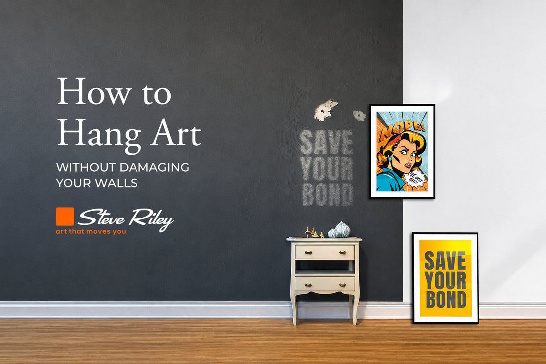 Post for instructions on how to hang art without damaging your walls if you are a renter