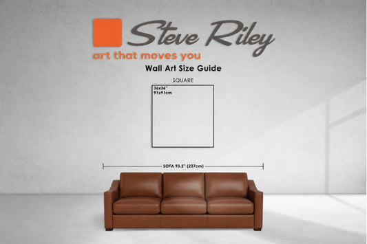Image showing guide for the sizing of art in relation to a sofa