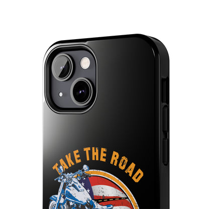 Take the road less traveled Black USA Version! Tough Phone Cases