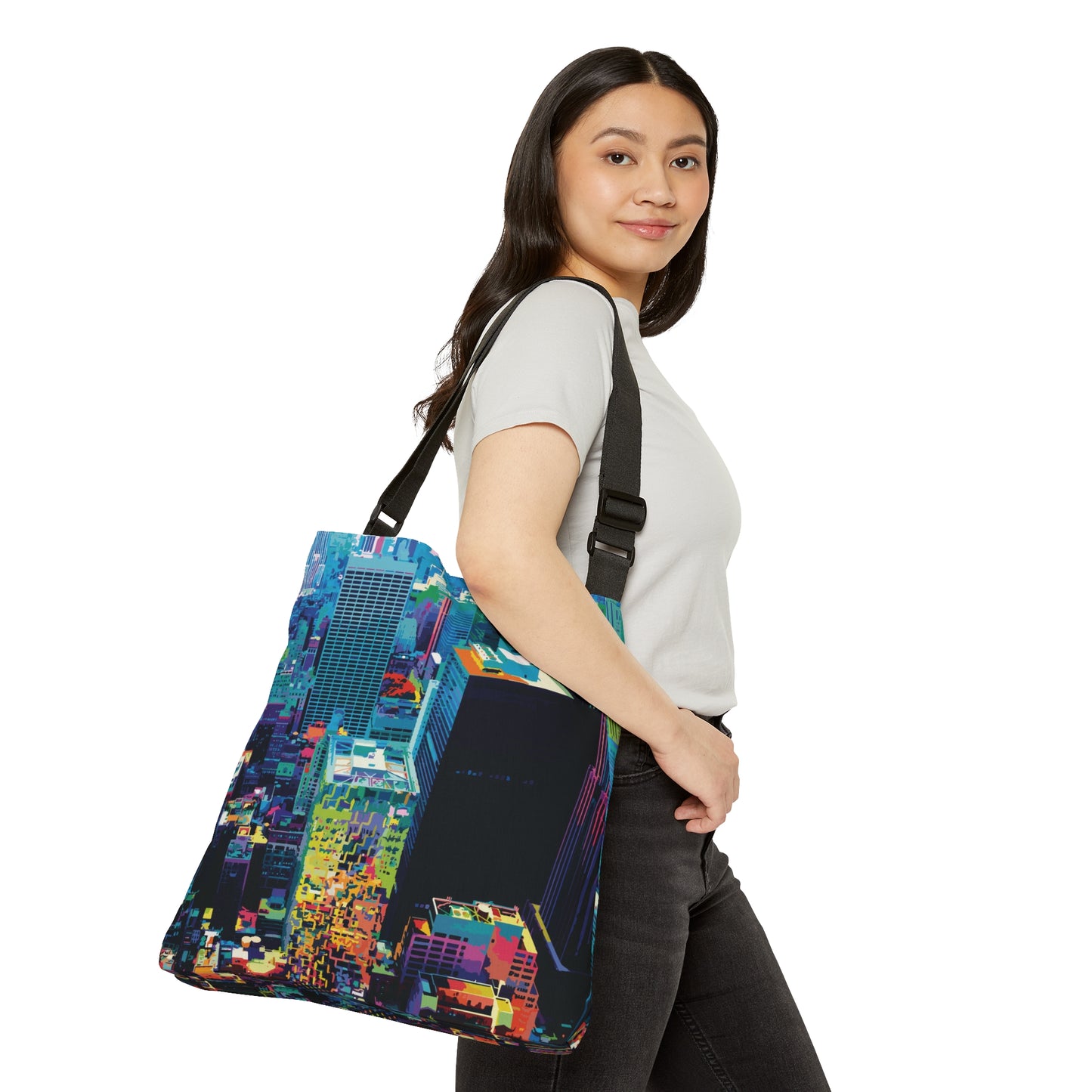 Manhattan from the Rockefeller Centre Adjustable Tote Bag