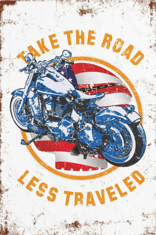 Take the road less traveled USA Version Metal Art Sign