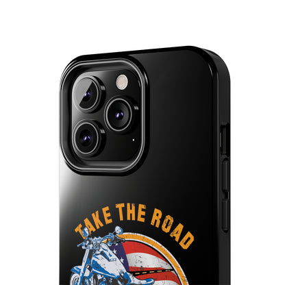 Take the road less traveled Black USA Version! Tough Phone Cases