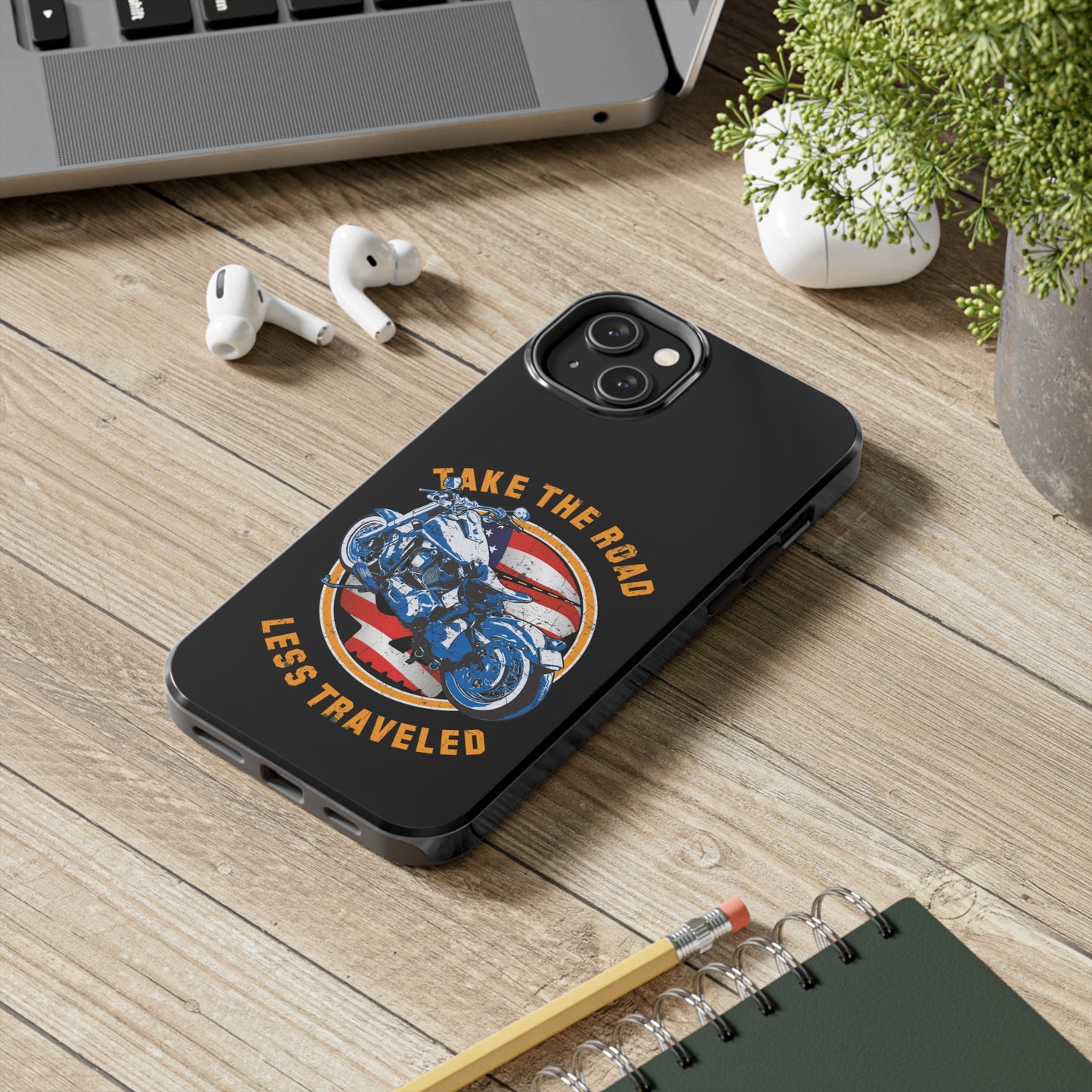 Take the road less traveled Black USA Version! Tough Phone Cases