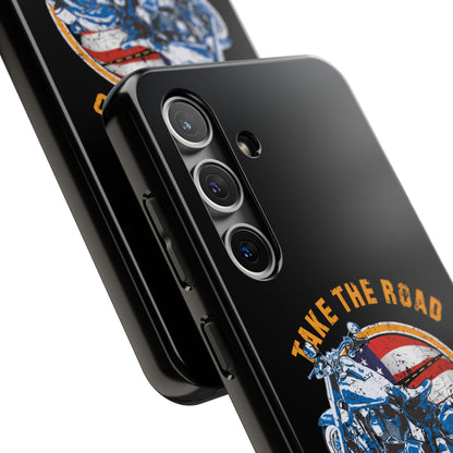 Take the road less traveled Black USA Version! Tough Phone Cases