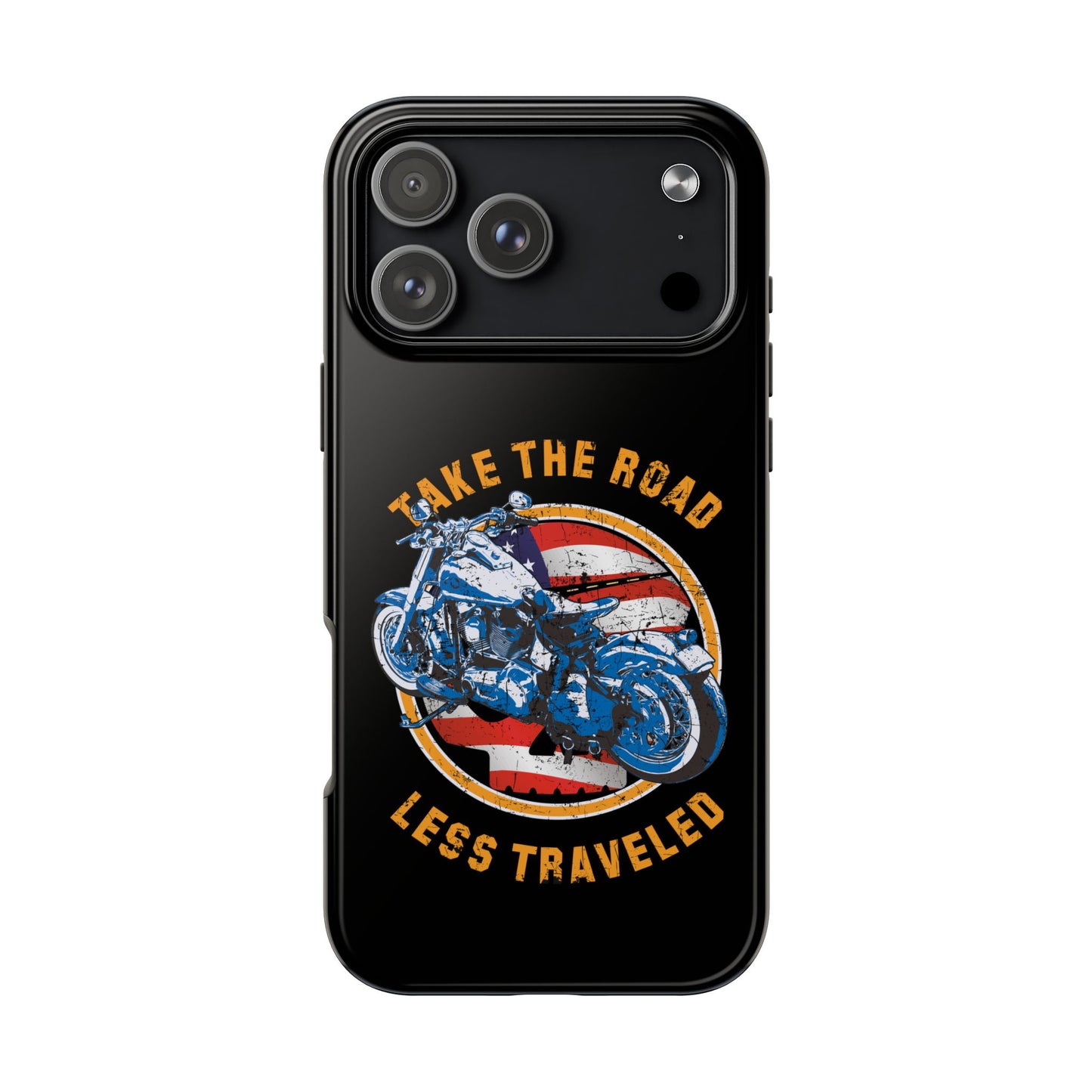 Take the road less traveled Black USA Version! Tough Phone Cases