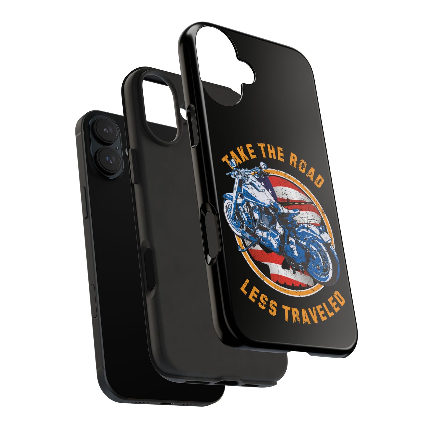 Take the road less traveled Black USA Version! Tough Phone Cases
