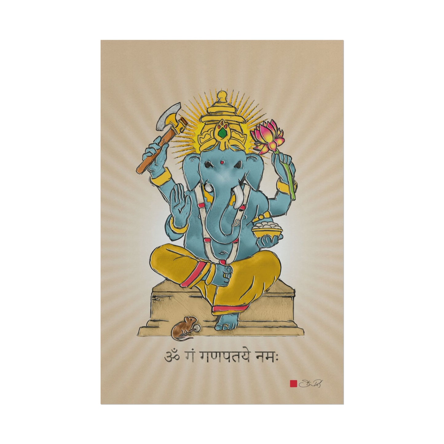 Ganesha Deity - Cultural Art Rolled Poster