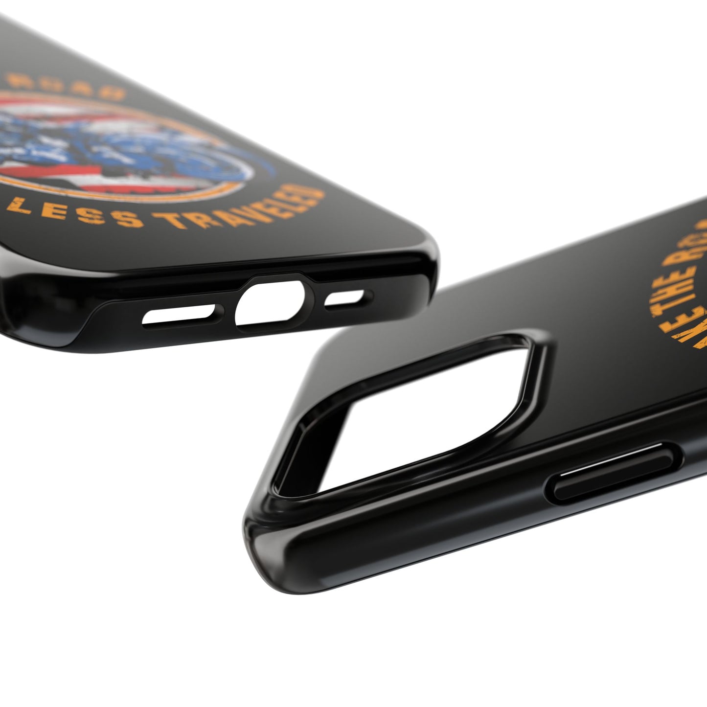 Take the road less traveled Black USA Version! Tough Phone Cases