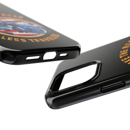 Take the road less traveled Black USA Version! Tough Phone Cases