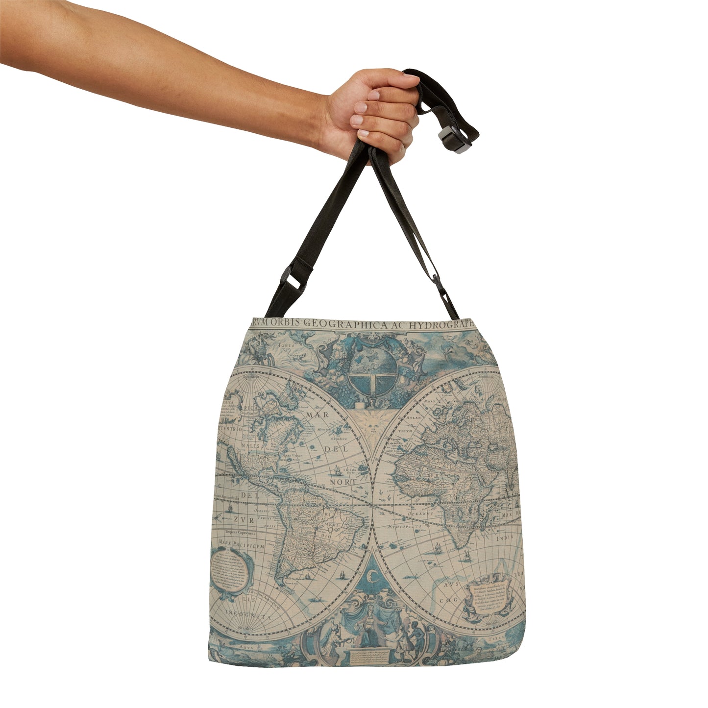 Mercator's Atlas Adjustable Tote Bag