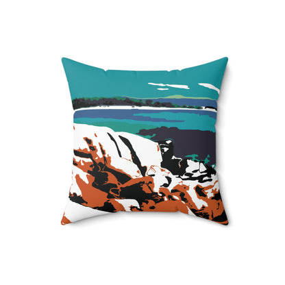 Bay of Fires Spun Polyester Square Pillow