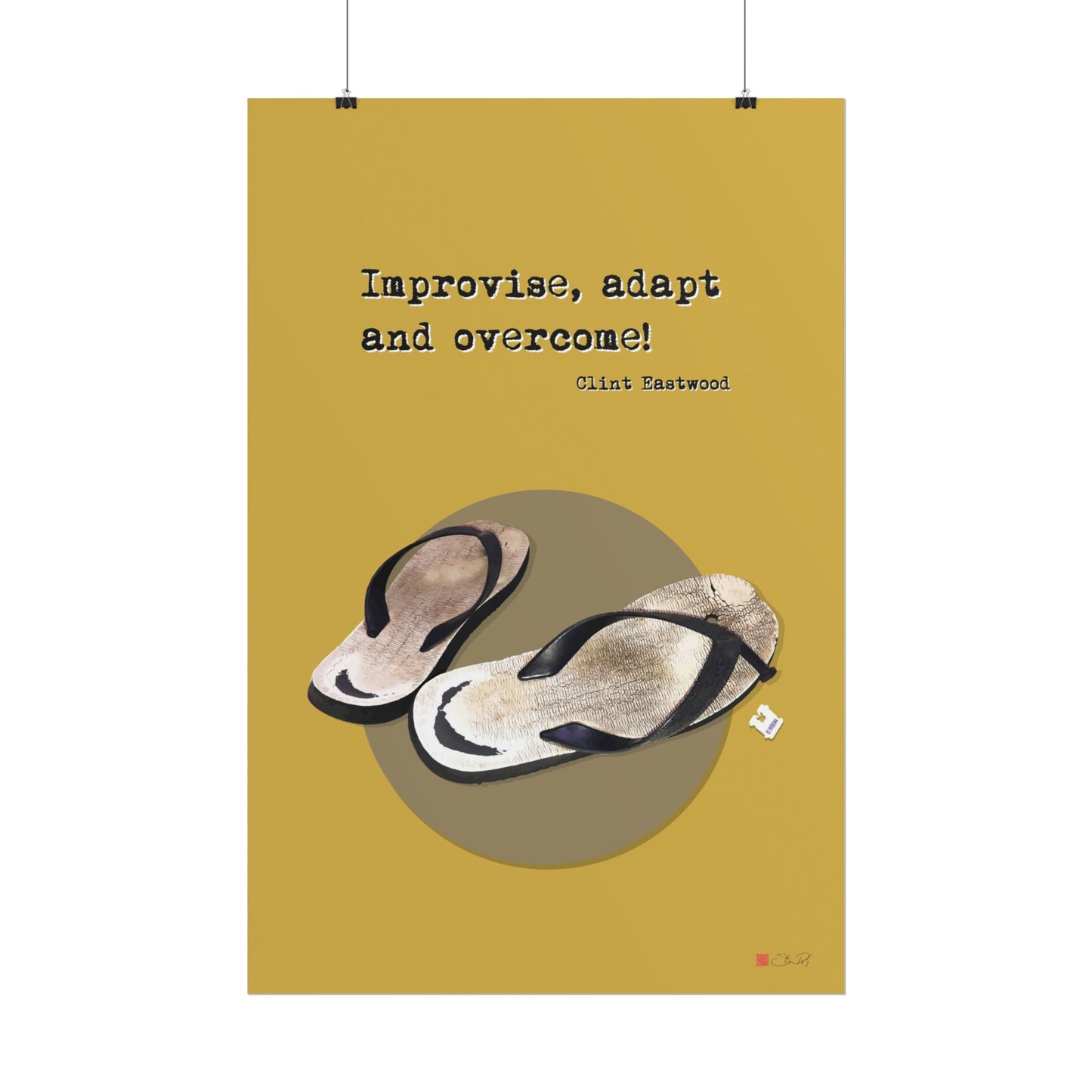 Improvise, Adapt and Overcome - Minimalist Art Rolled Poster