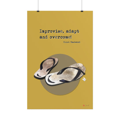 Improvise, Adapt and Overcome - Minimalist Art Rolled Poster