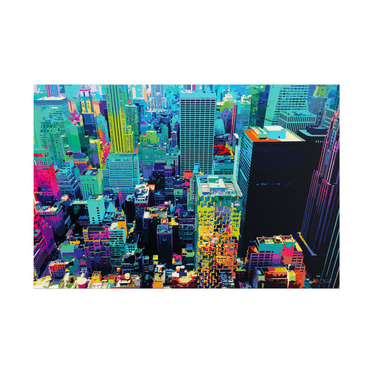 Manhattan - Psychedelic Art Rolled Poster