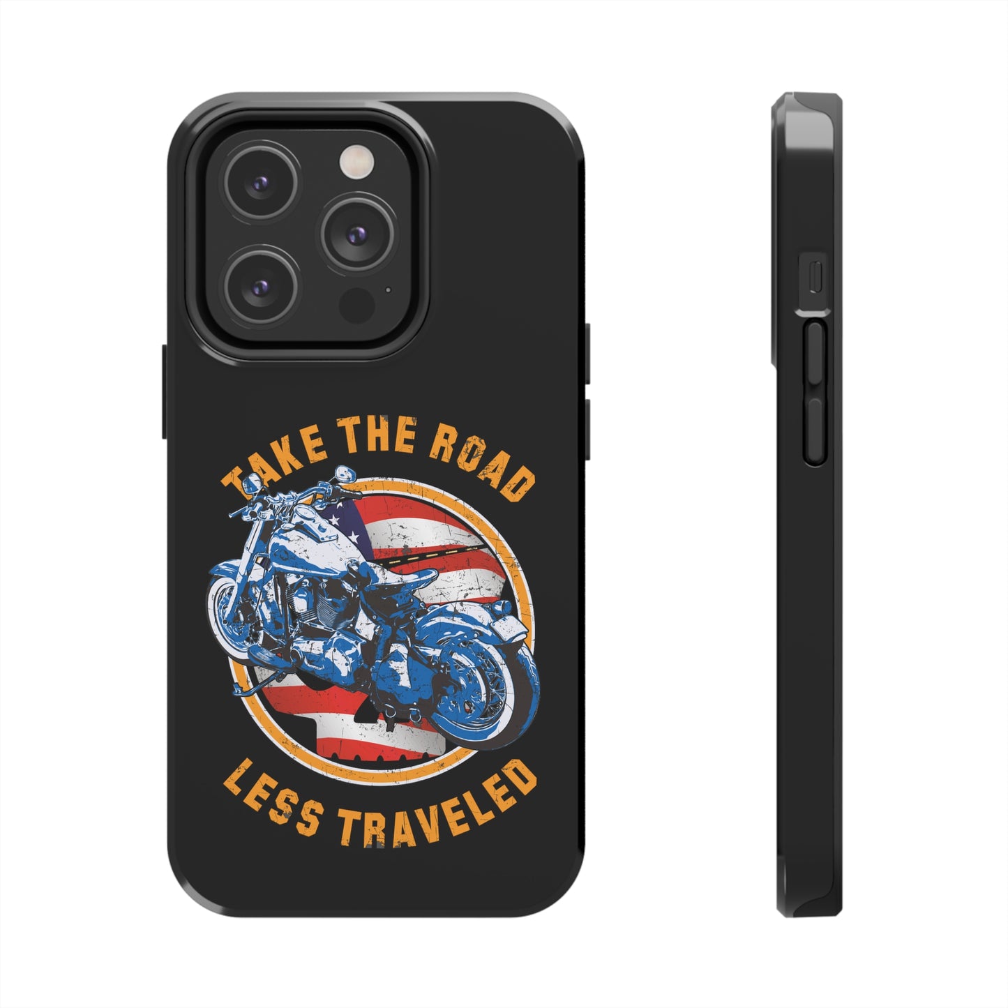 Take the road less traveled Black USA Version! Tough Phone Cases