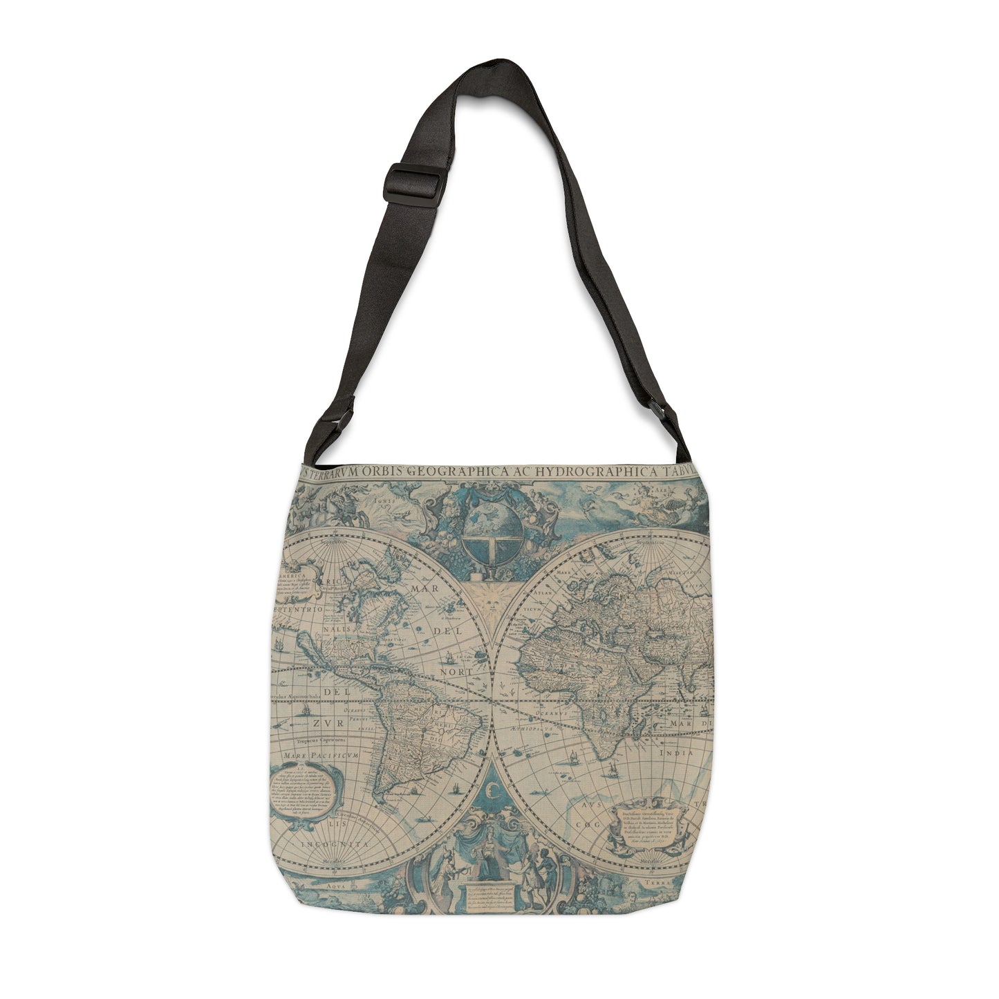 Mercator's Atlas Adjustable Tote Bag