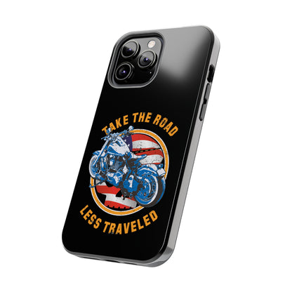 Take the road less traveled Black USA Version! Tough Phone Cases