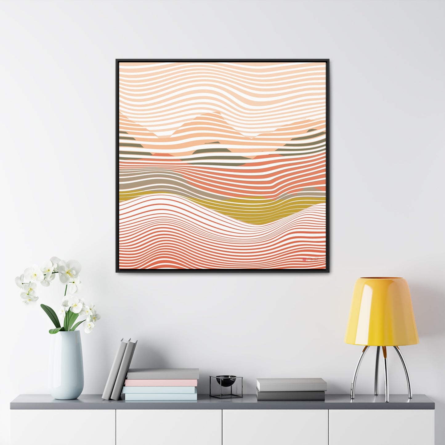 36x36" Framed Canvas Print: "Summer Heatwave"