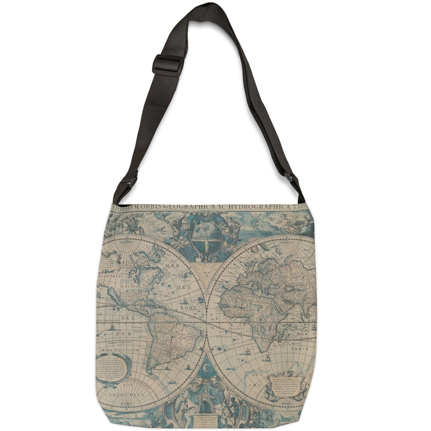 Mercator's Atlas Adjustable Tote Bag