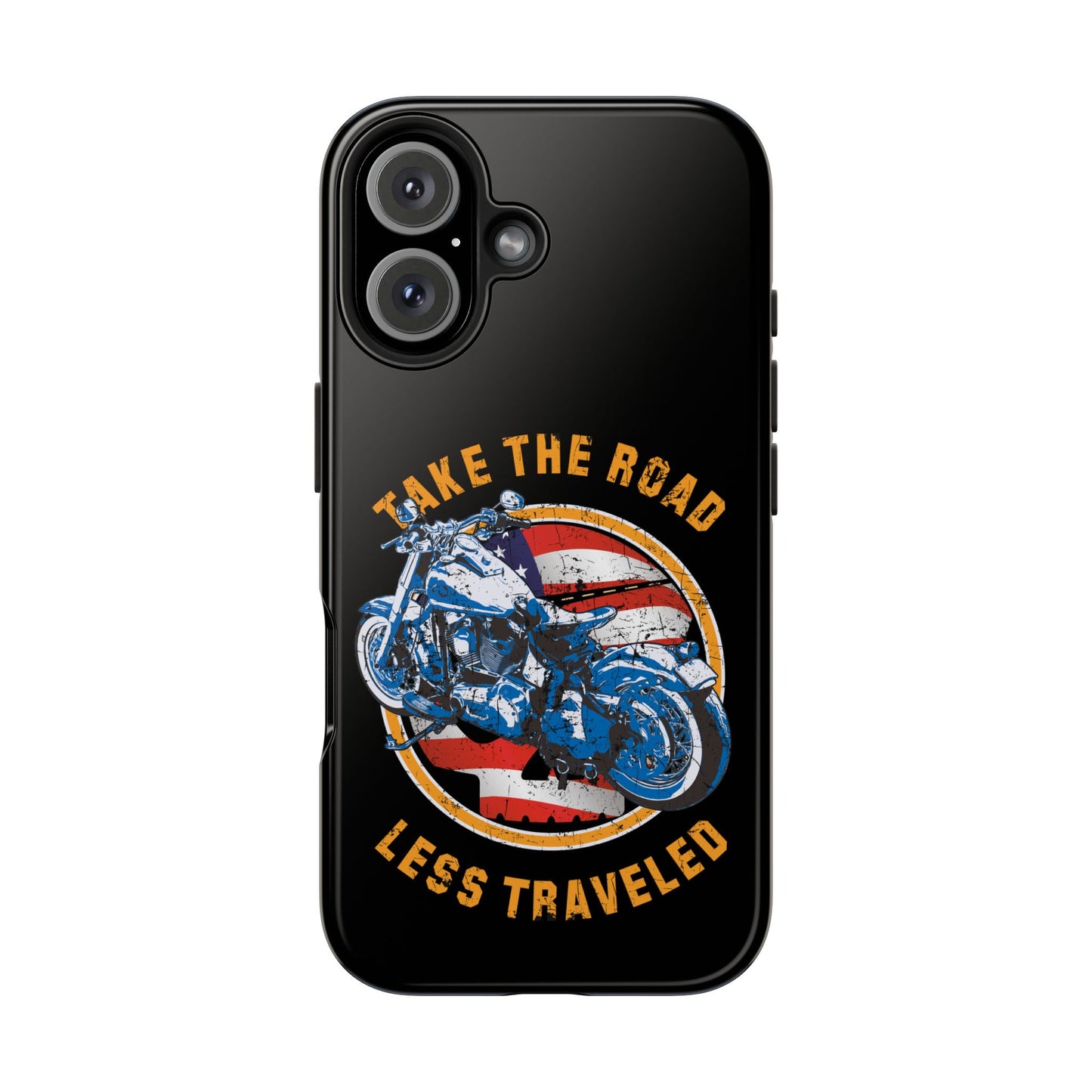 Take the road less traveled Black USA Version! Tough Phone Cases