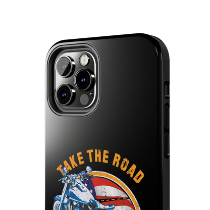 Take the road less traveled Black USA Version! Tough Phone Cases