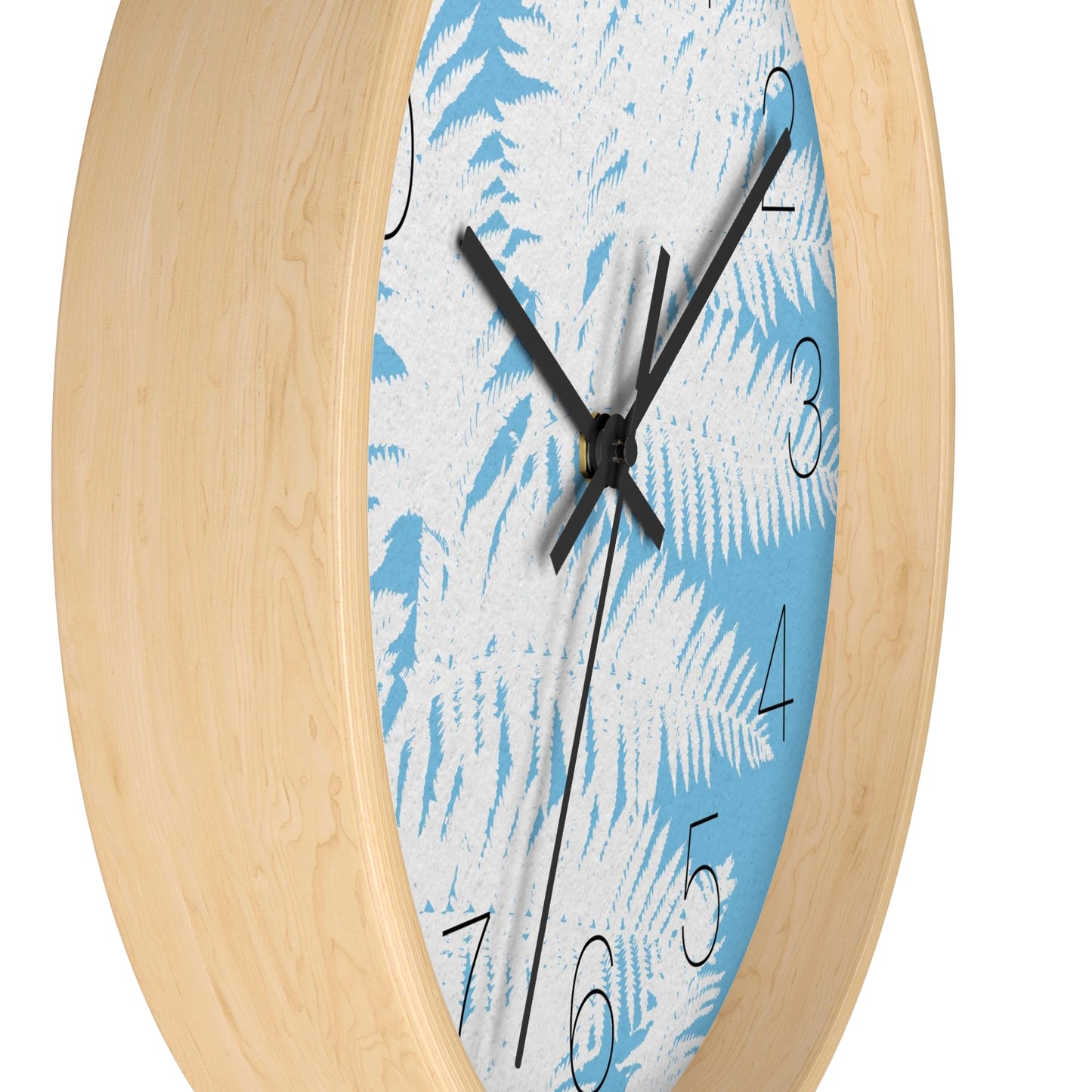 Tree Fern Blue Wall Clock