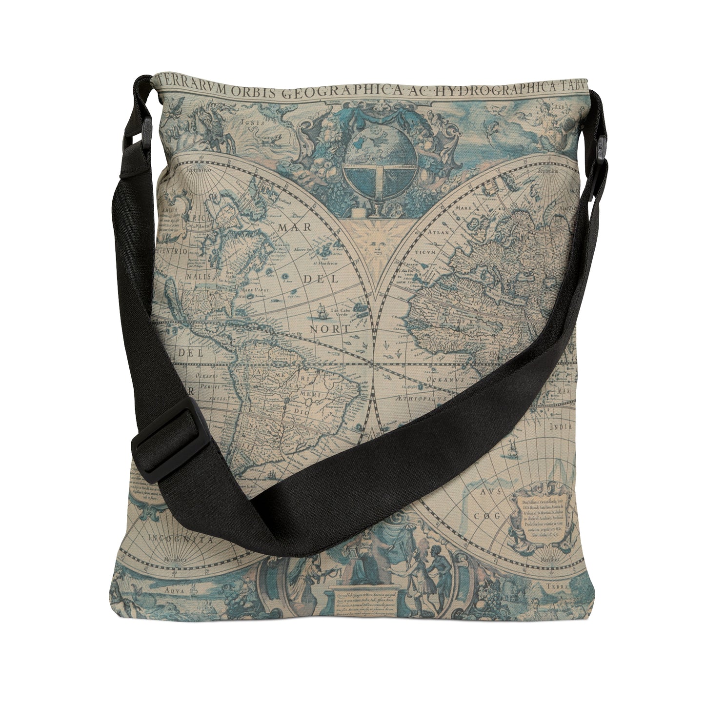 Mercator's Atlas Adjustable Tote Bag