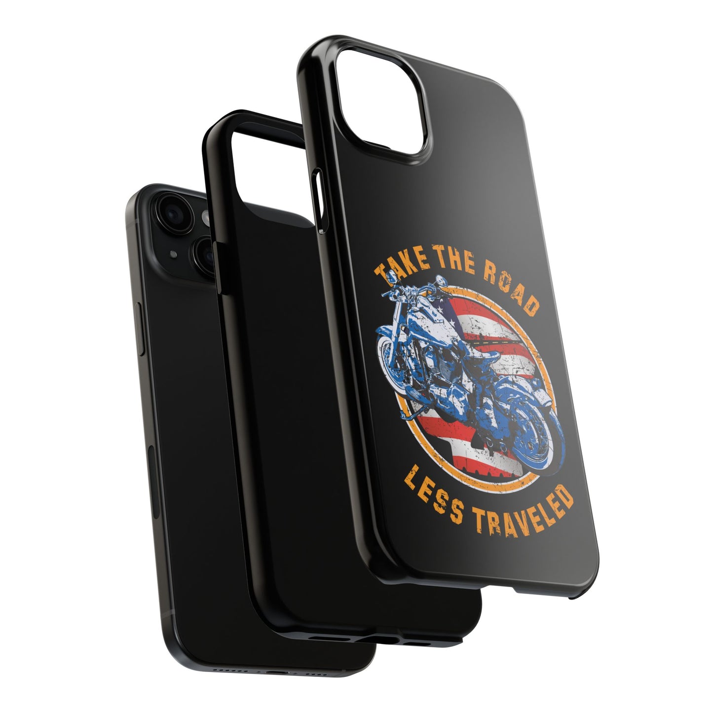 Take the road less traveled Black USA Version! Tough Phone Cases