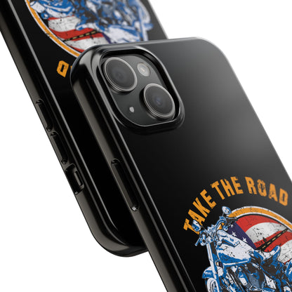 Take the road less traveled Black USA Version! Tough Phone Cases